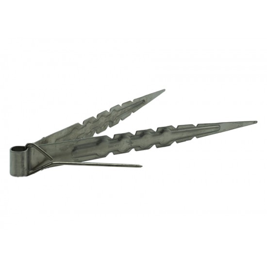 Kohlezange Silber Rainbow Spitzzange 22cm
