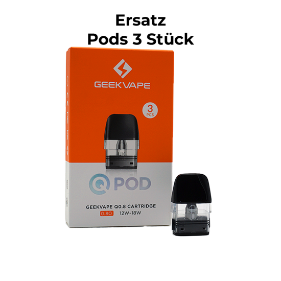 GeekVape Ersatzpod Sonder Q Pod 0,8 Ohm 3 Stück