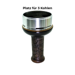 Phunnelkopf mit HMD Aufsatz Set Schwarz Geriffelt